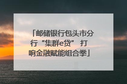 邮储银行包头市分行“集群e贷” 打响金融赋能组合拳