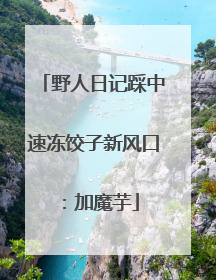 野人日记踩中速冻饺子新风口：加魔芋