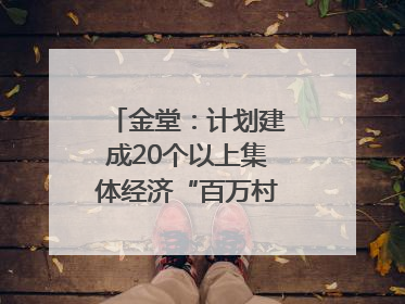 金堂：计划建成20个以上集体经济“百万村”｜成都县市新城高质量发展
