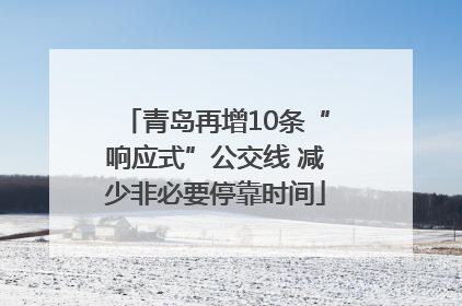 青岛再增10条“响应式”公交线 减少非必要停靠时间