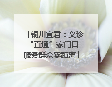 铜川宜君：义诊“直通”家门口 服务群众零距离