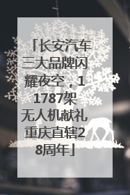 长安汽车三大品牌闪耀夜空，11787架无人机献礼重庆直辖28周年