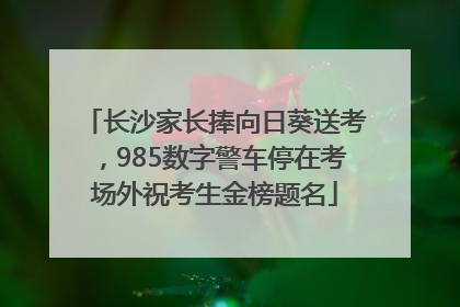 长沙家长捧向日葵送考，985数字警车停在考场外祝考生金榜题名