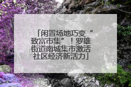 闲置场地巧变“致富市集”！罗雄街道南城集市激活社区经济新活力