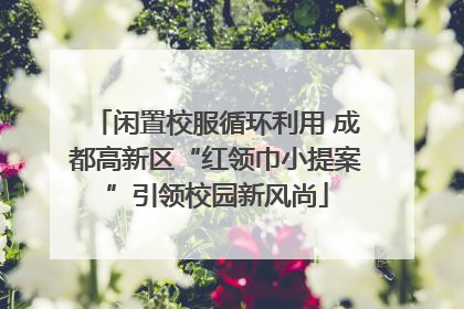 闲置校服循环利用 成都高新区“红领巾小提案”引领校园新风尚