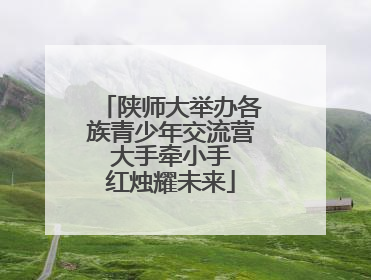 陕师大举办各族青少年交流营 大手牵小手 红烛耀未来