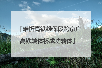 雄忻高铁雄保段跨京广高铁转体桥成功转体