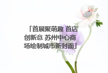 首展聚萌趣 首店创新意 苏州中心商场绘制城市新封面