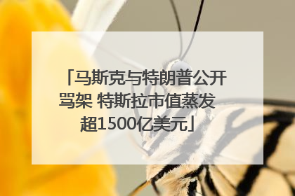 马斯克与特朗普公开骂架 特斯拉市值蒸发超1500亿美元