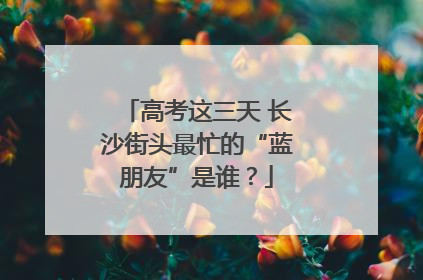 高考这三天 长沙街头最忙的“蓝朋友”是谁？