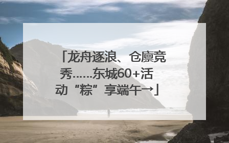 龙舟逐浪、仓廪竞秀……东城60+活动“粽”享端午→