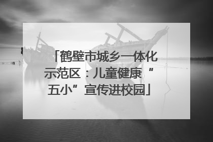 鹤壁市城乡一体化示范区：儿童健康“五小”宣传进校园