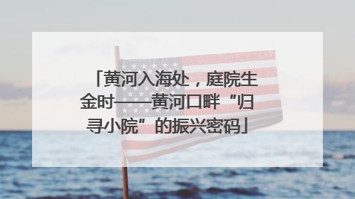 黄河入海处，庭院生金时——黄河口畔“归寻小院”的振兴密码