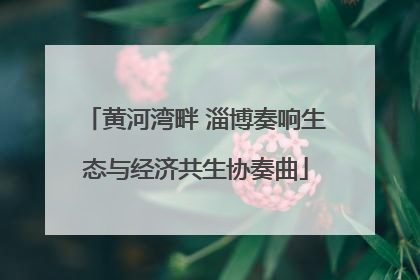 黄河湾畔 淄博奏响生态与经济共生协奏曲