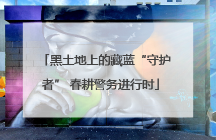黑土地上的藏蓝“守护者” 春耕警务进行时
