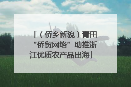 （侨乡新貌）青田“侨贸网络”助推浙江优质农产品出海
