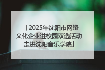 2025年沈阳市网络文化企业进校园双选活动走进沈阳音乐学院