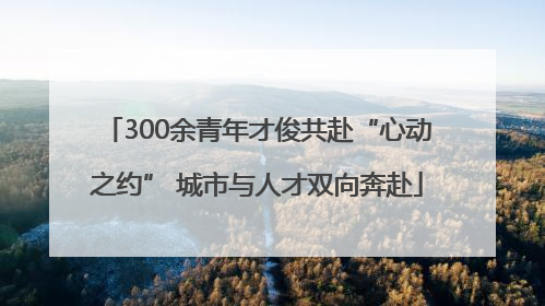300余青年才俊共赴“心动之约” 城市与人才双向奔赴