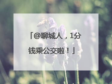 @聊城人，1分钱乘公交啦！